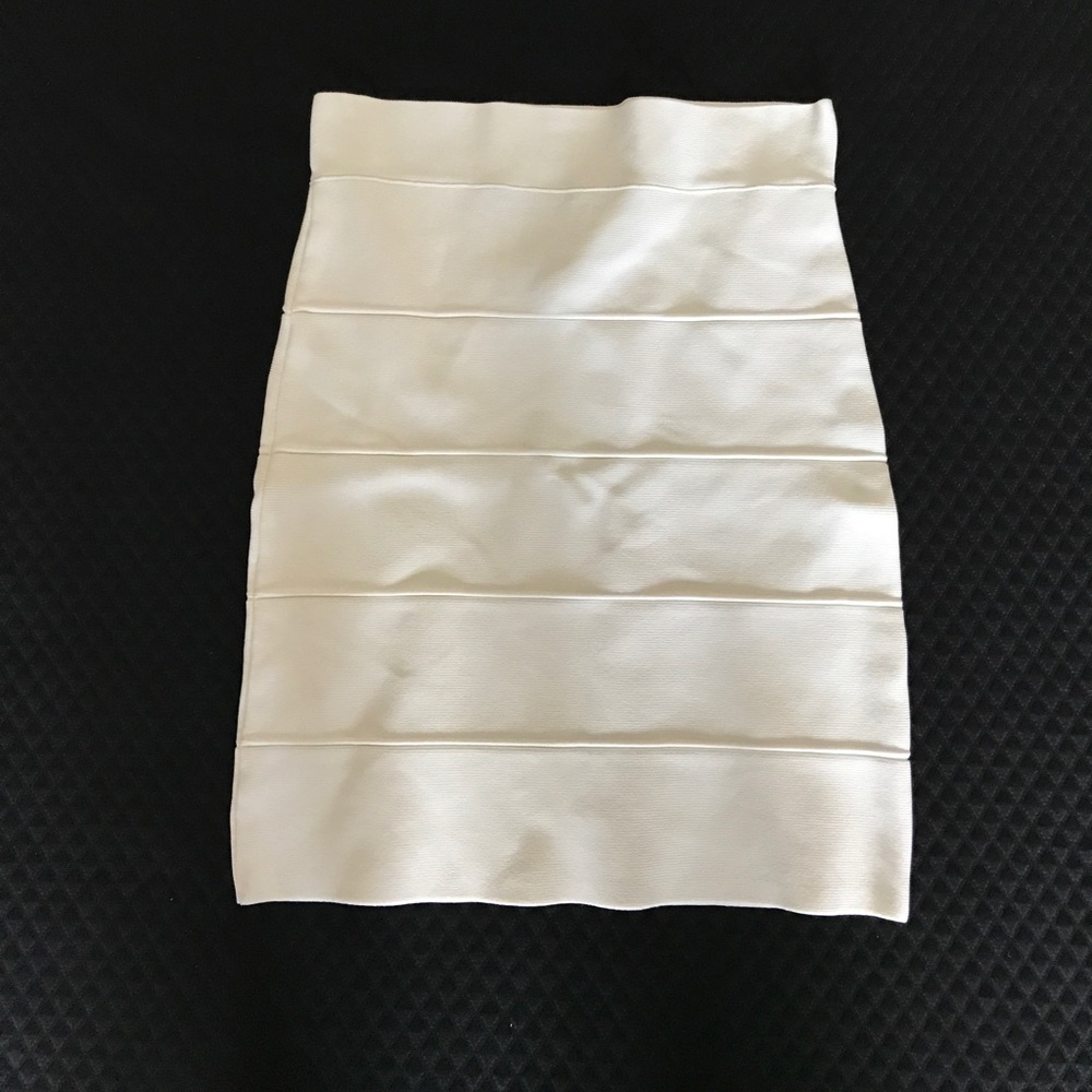 BCBGMaxAzria White Power Skirt